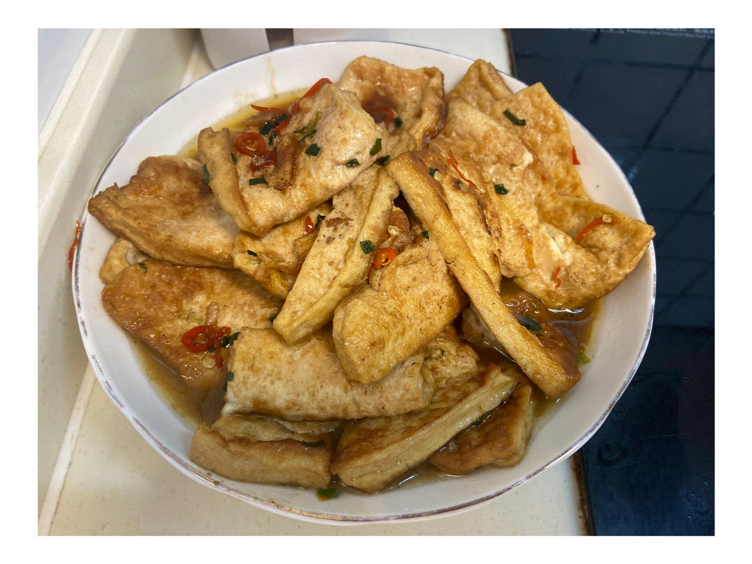 焖煎豆腐