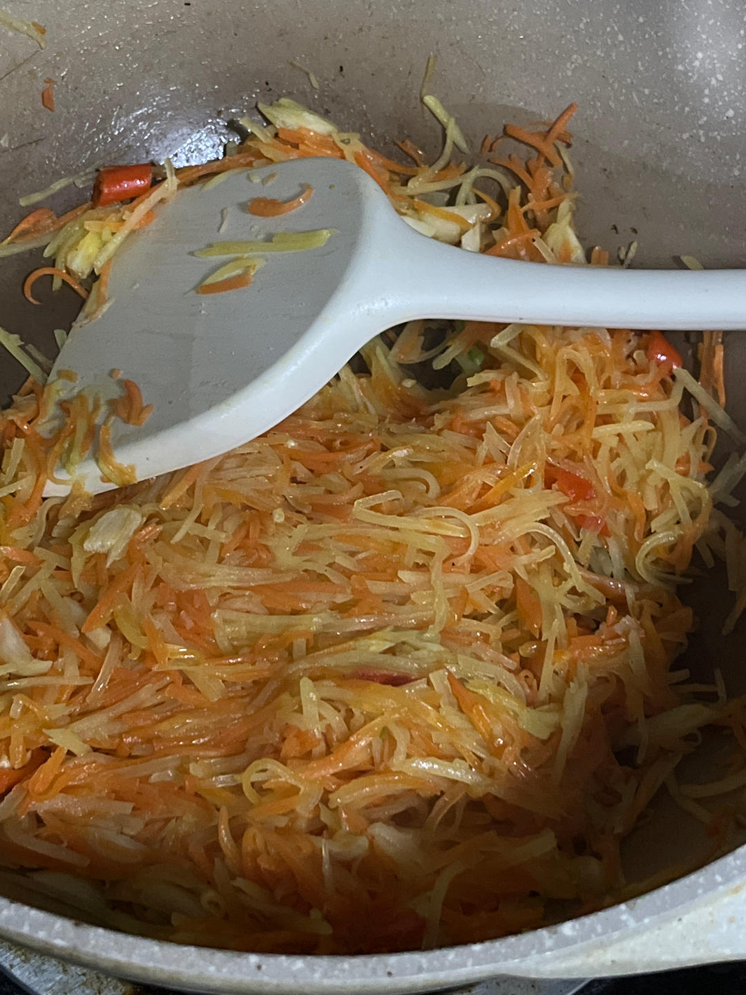 爆炒双丝土豆与胡萝卜丝