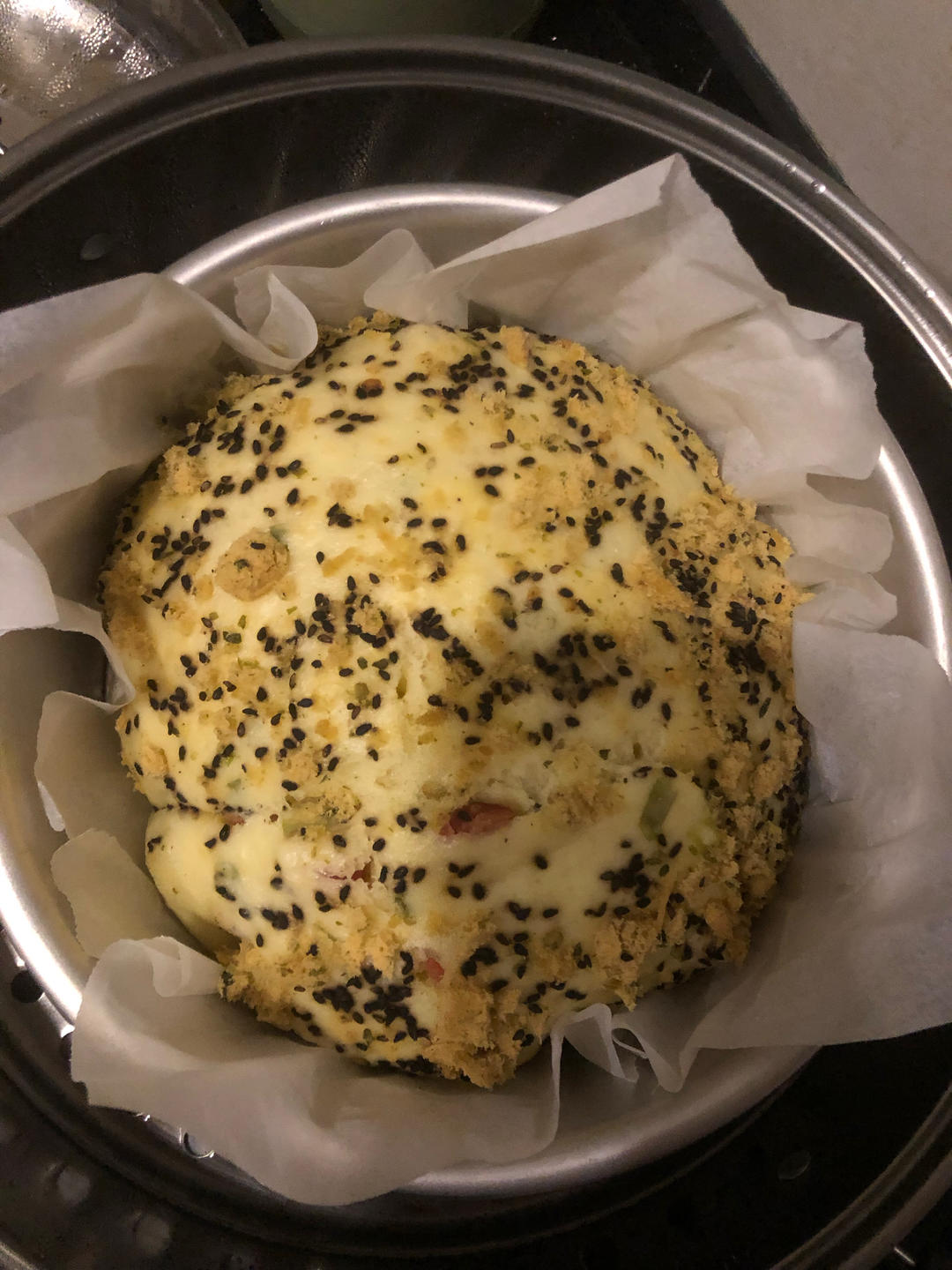 葱香肉松发糕