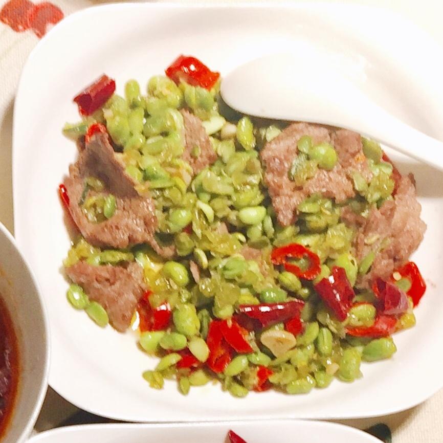 超香超好吃的毛豆炒牛肉