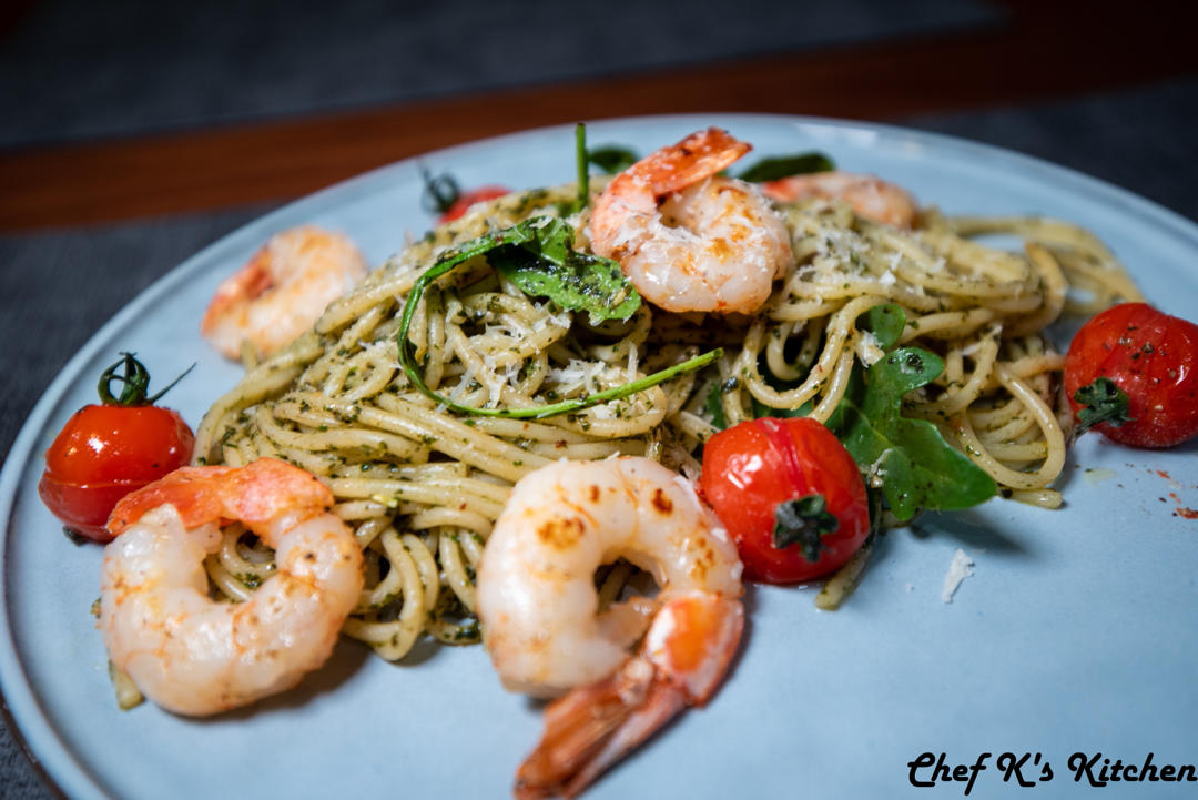几分钟搞定pesto spaghetti青酱和青酱意面一起搞定