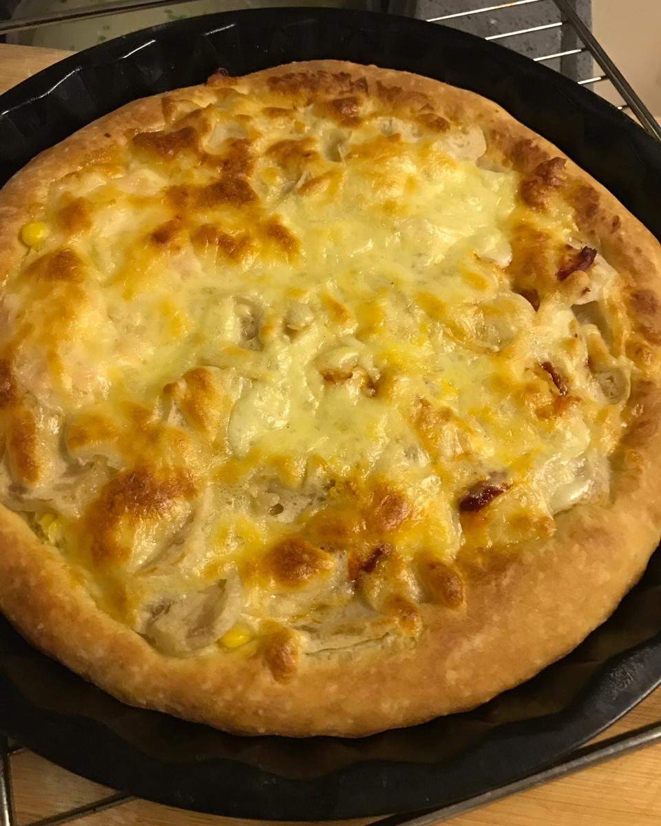 鸡米花缤纷蔬菜披萨