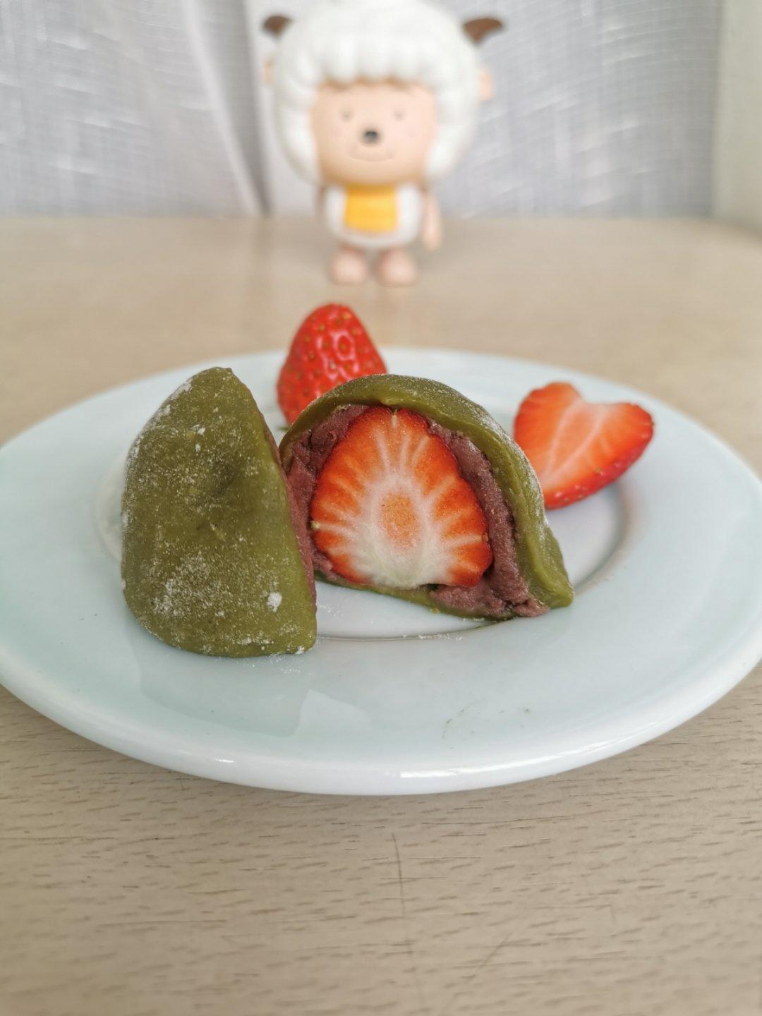 抹茶草莓大福