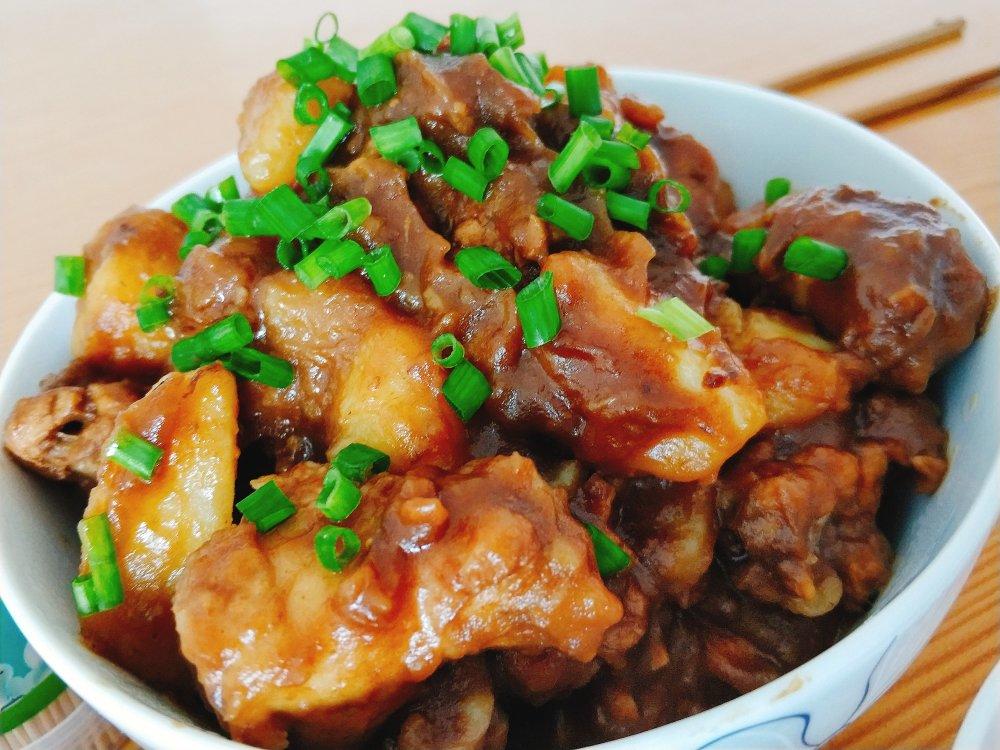 土豆焖鸡腿