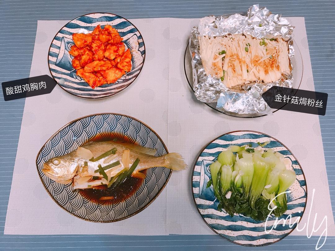 蒜香烤金针菇&粉丝