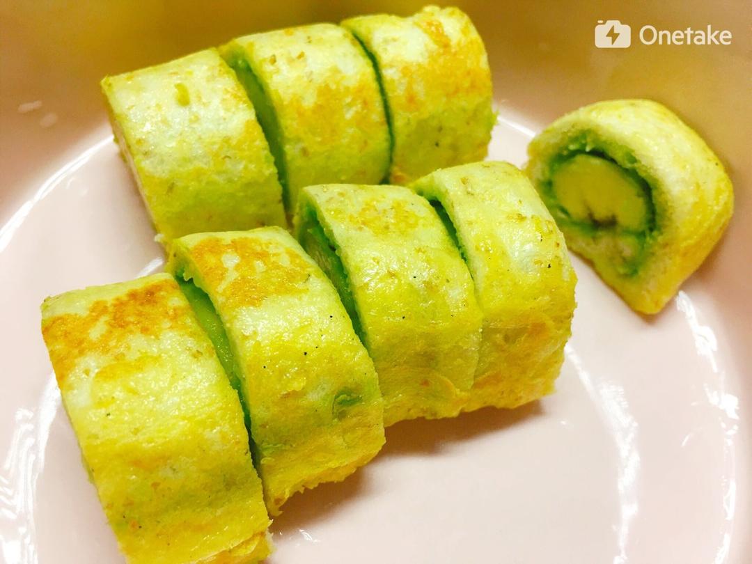 宝宝辅食食谱  牛油果香蕉卷