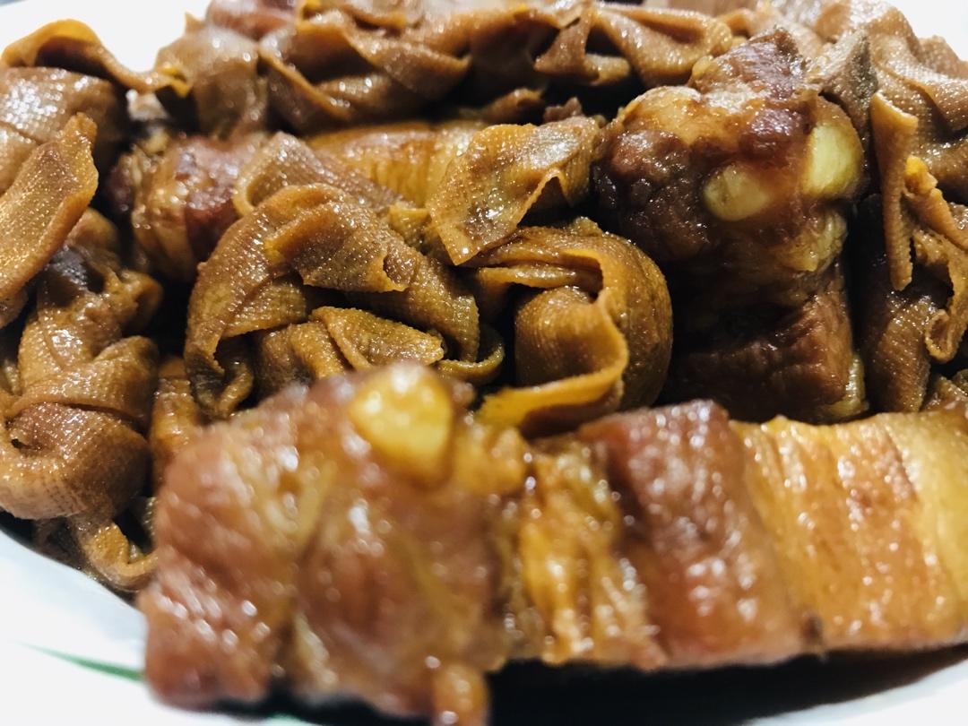 红烧肉百叶结