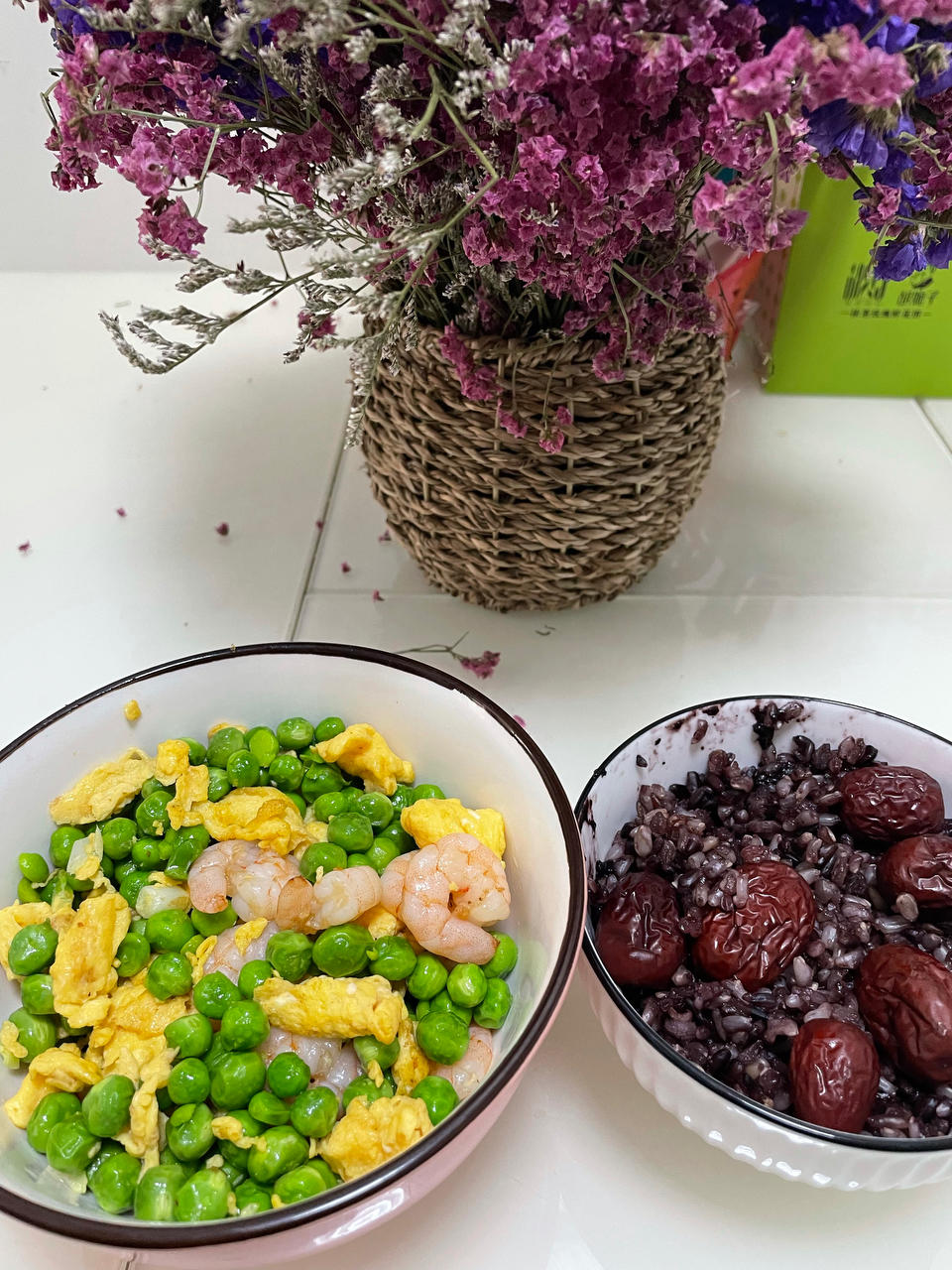 【低脂做法】虾仁豌豆炒蛋