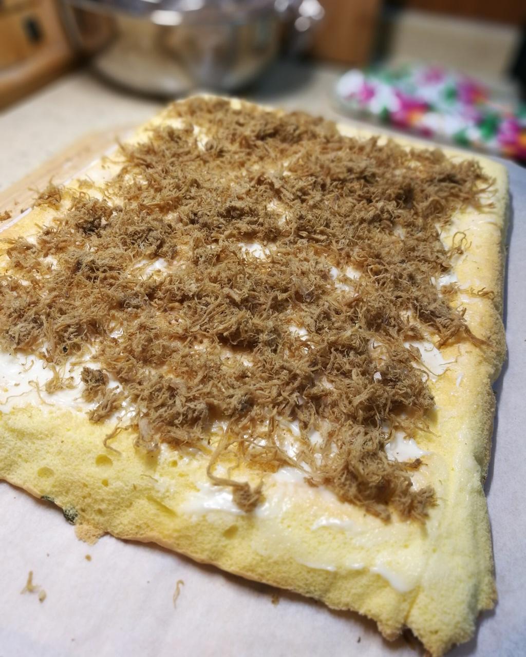 香葱肉松肥蛋糕卷～