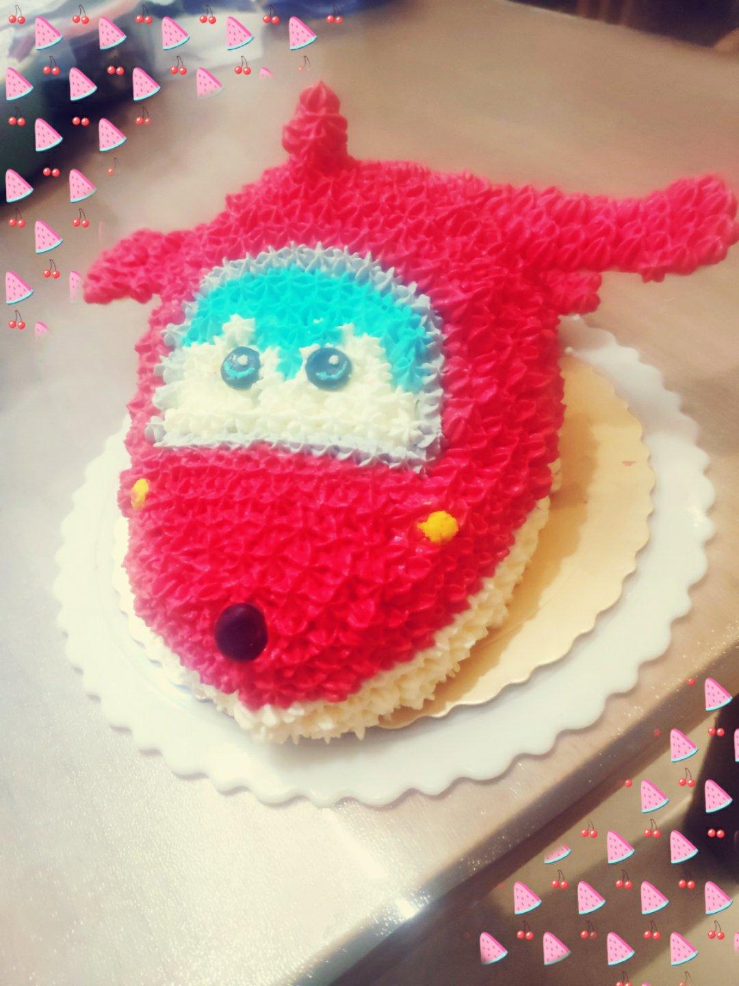 喵喵呜咪咪做的超级飞侠乐迪蛋糕