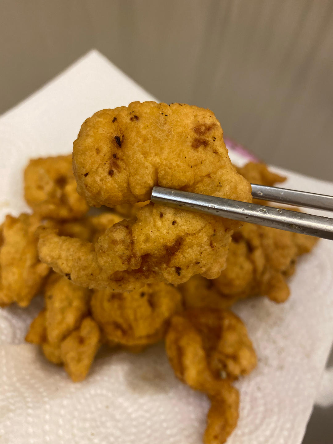 椒盐软炸虾仁～孩子们爱吃的营养美味