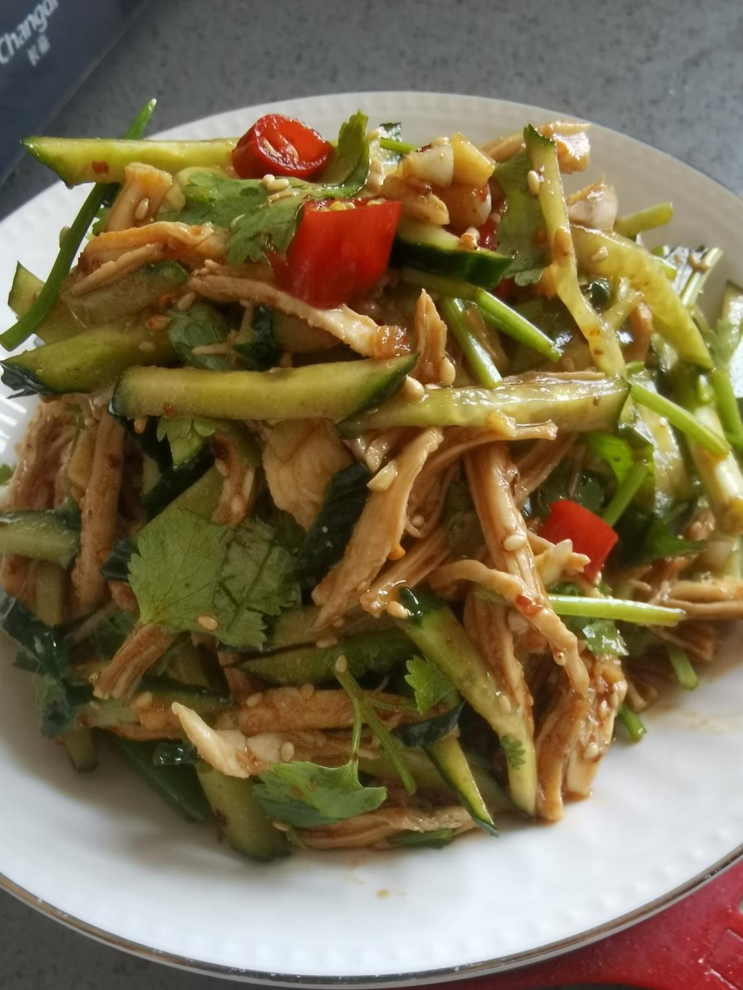 鸡胸肉这样做巨好吃❗️凉拌鸡丝😋低脂高蛋白
