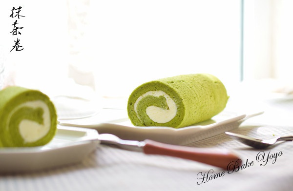 抹茶戚风蛋糕卷