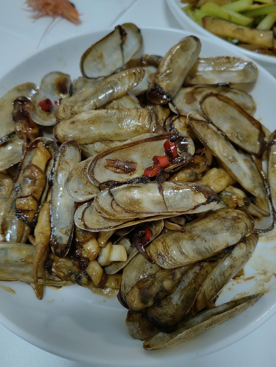 🔥秒杀大排档的香辣炒蛏子！巨好吃的美味
