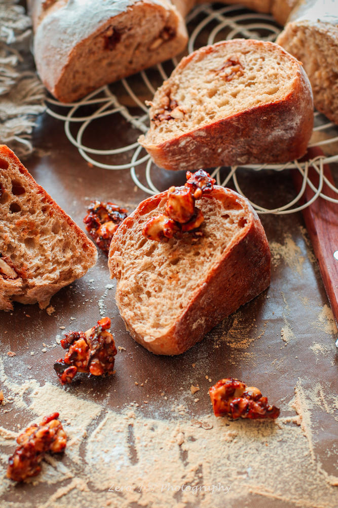 咖啡坚果全麦面包 （红糖无脂）的做法