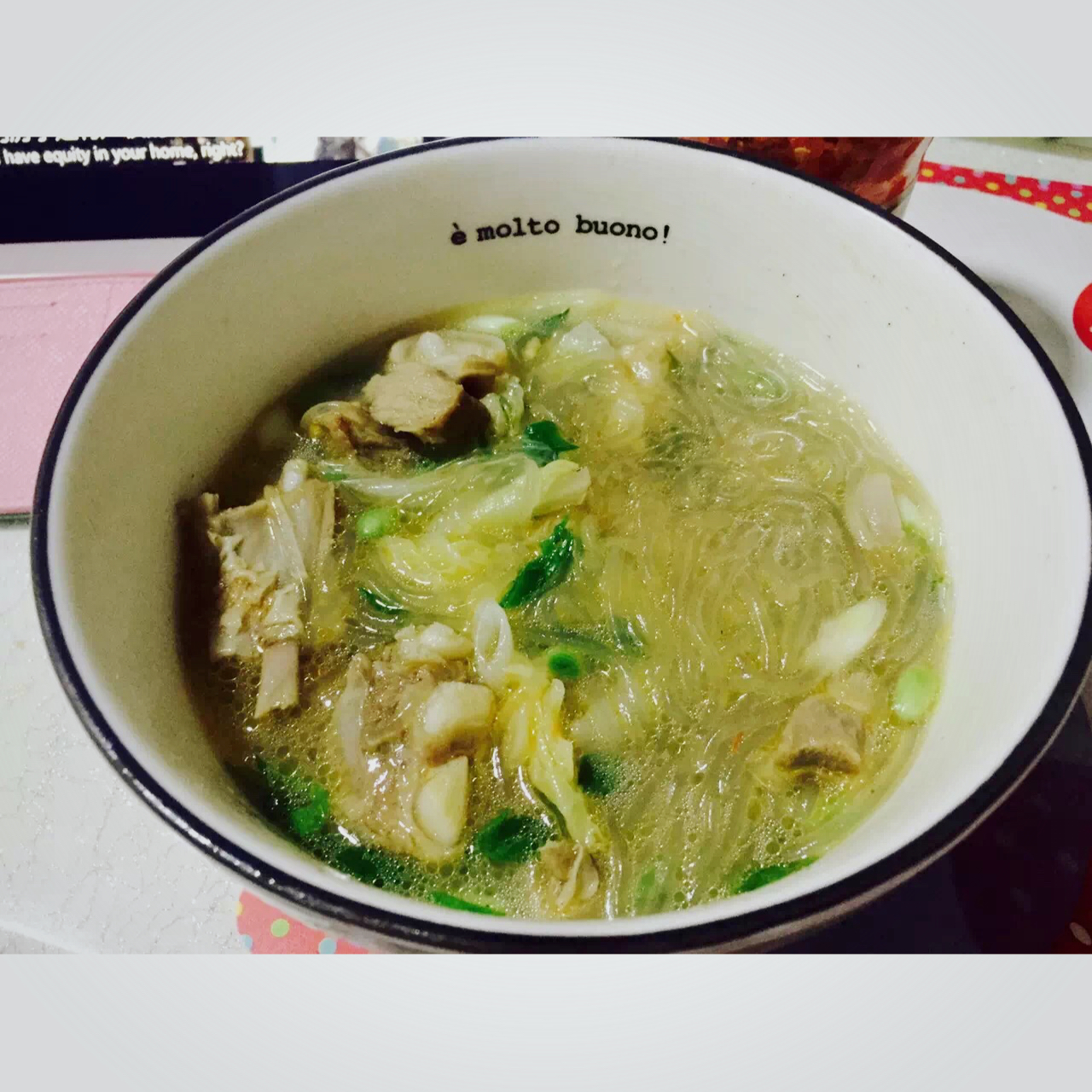 羊肉白菜粉丝煲
