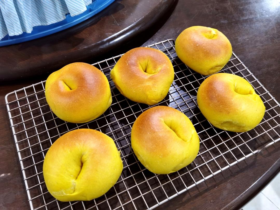 椰香南瓜乳酪贝果🎃属于秋天的暖色贝果