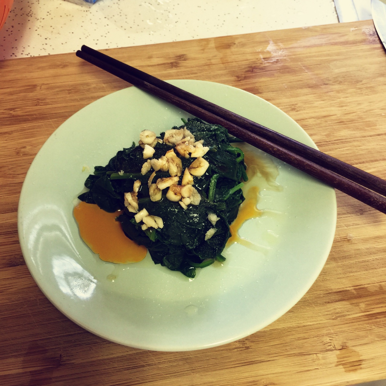 凉拌菠菜
