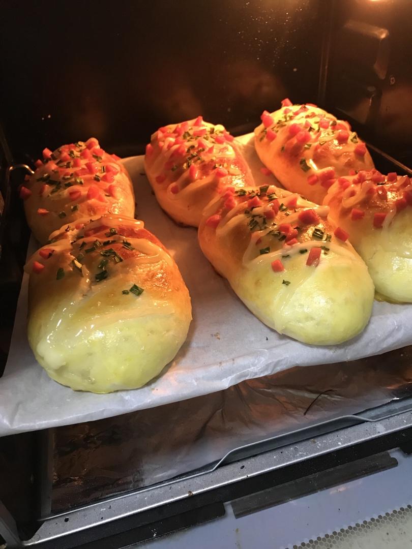 香葱火腿肉松面包