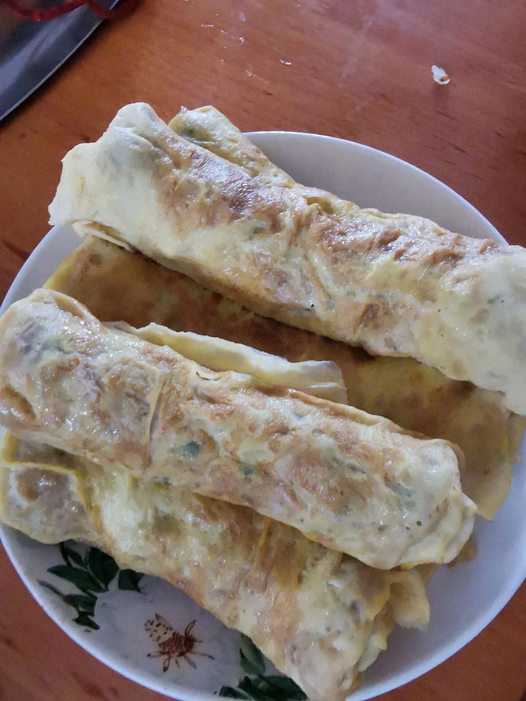 老爸的手艺---蒸肉蛋卷