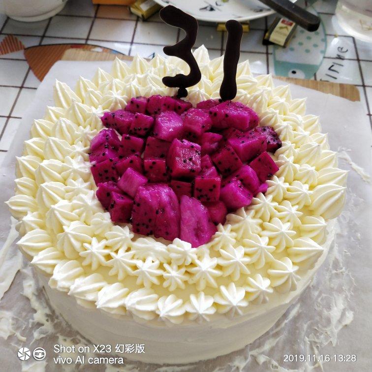 视频菜谱:6寸加高奶油水果蛋糕（适合新手）