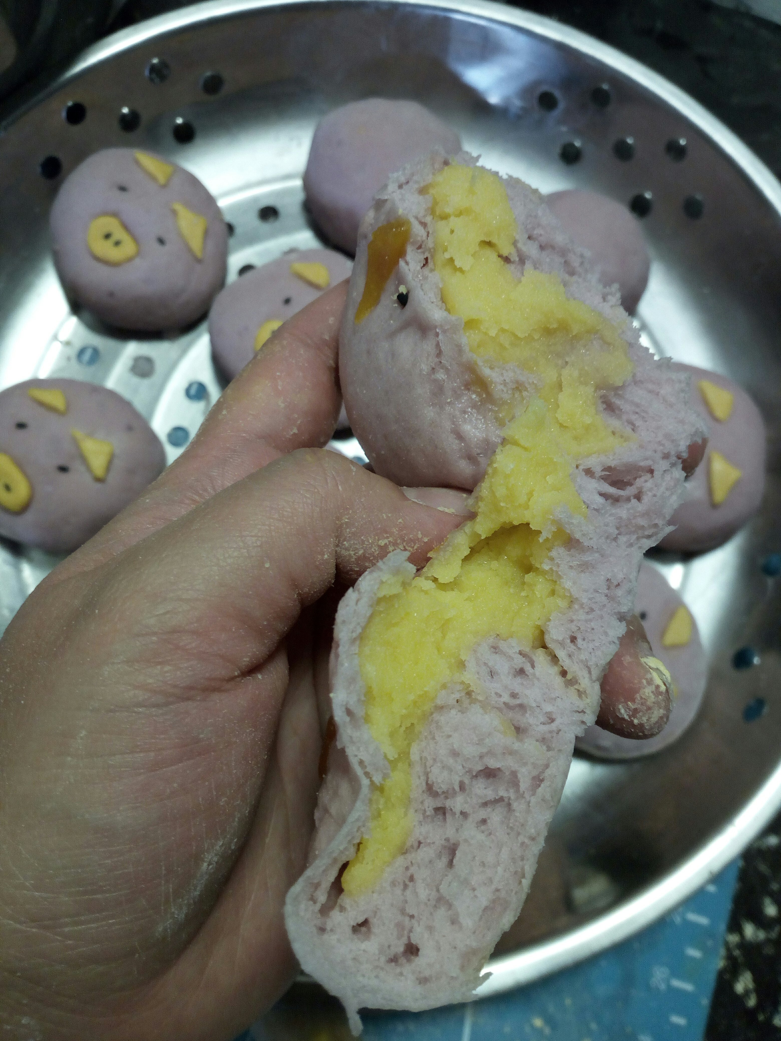 紫薯奶黄包（南瓜奶黄包）的做法