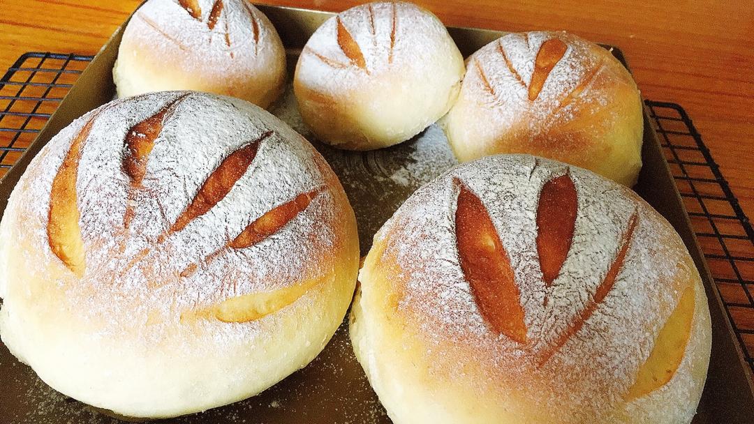 低油糖好健康-小麦胚芽软欧包