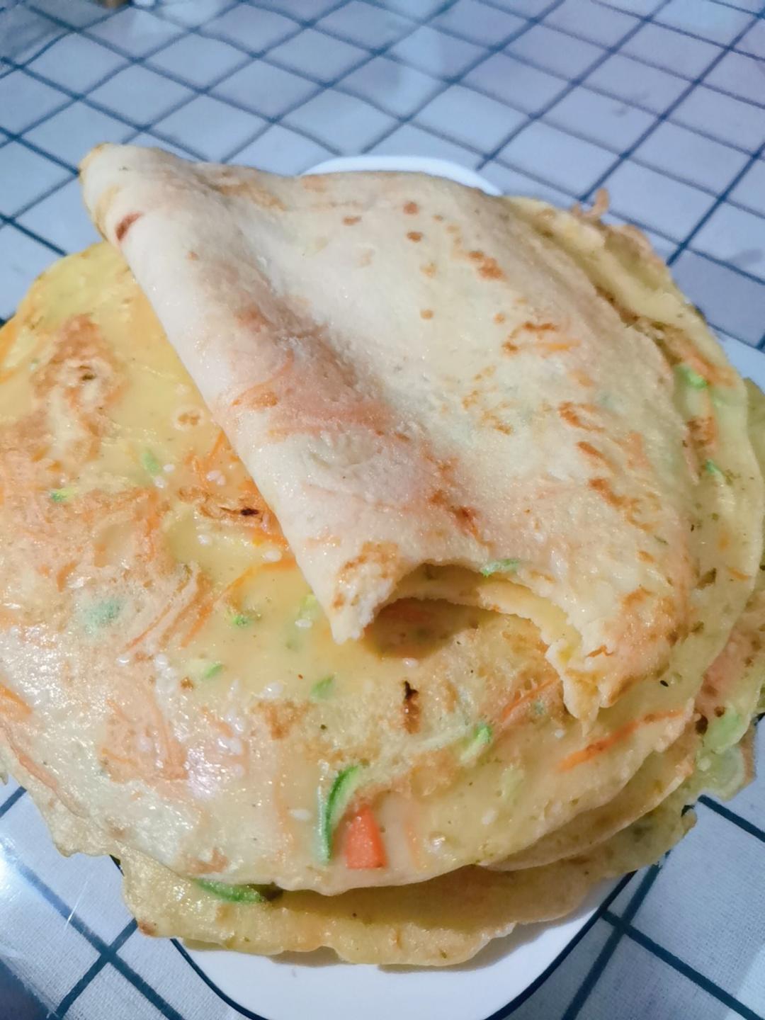 简单快手蔬菜鸡蛋煎饼