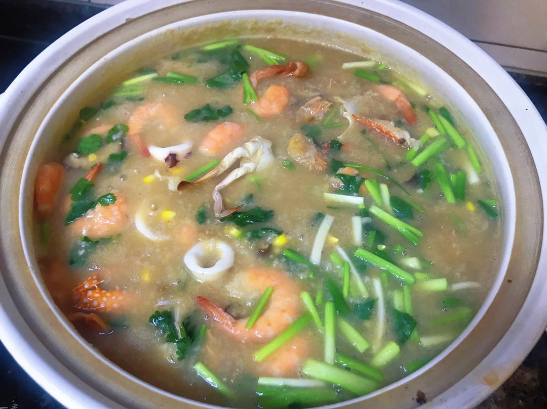 满分经典潮汕砂锅虾粥