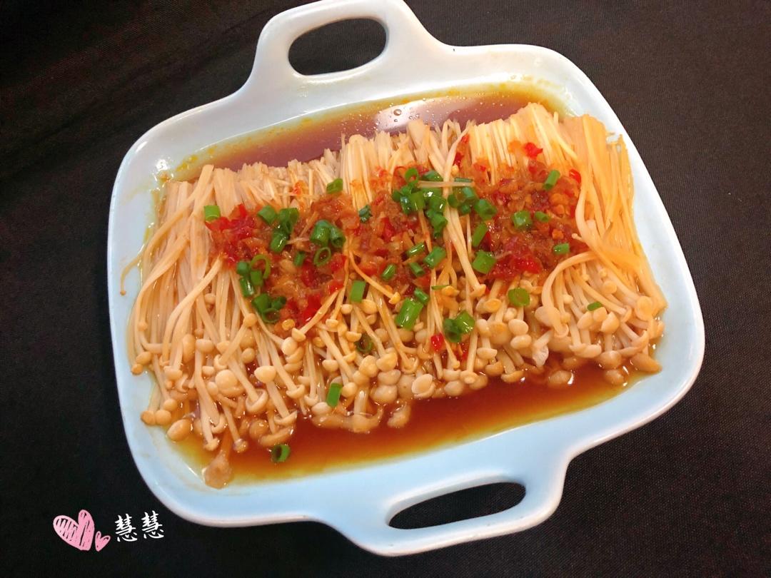 蒜蓉金针菇，简单快手的下饭神菜