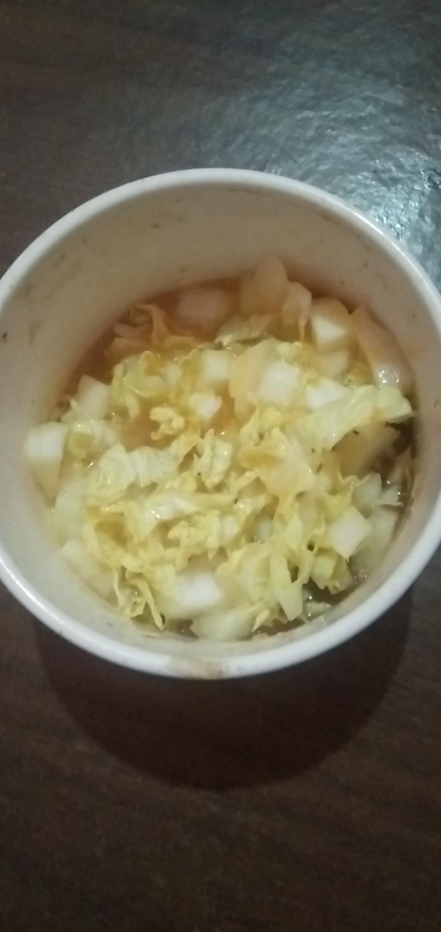 大白菜拌生鸡蛋
