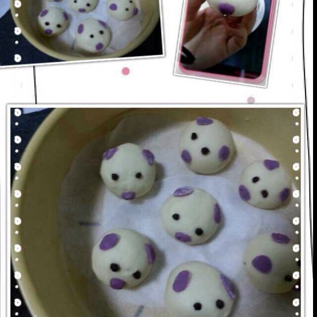 可爱的小猪豆沙包