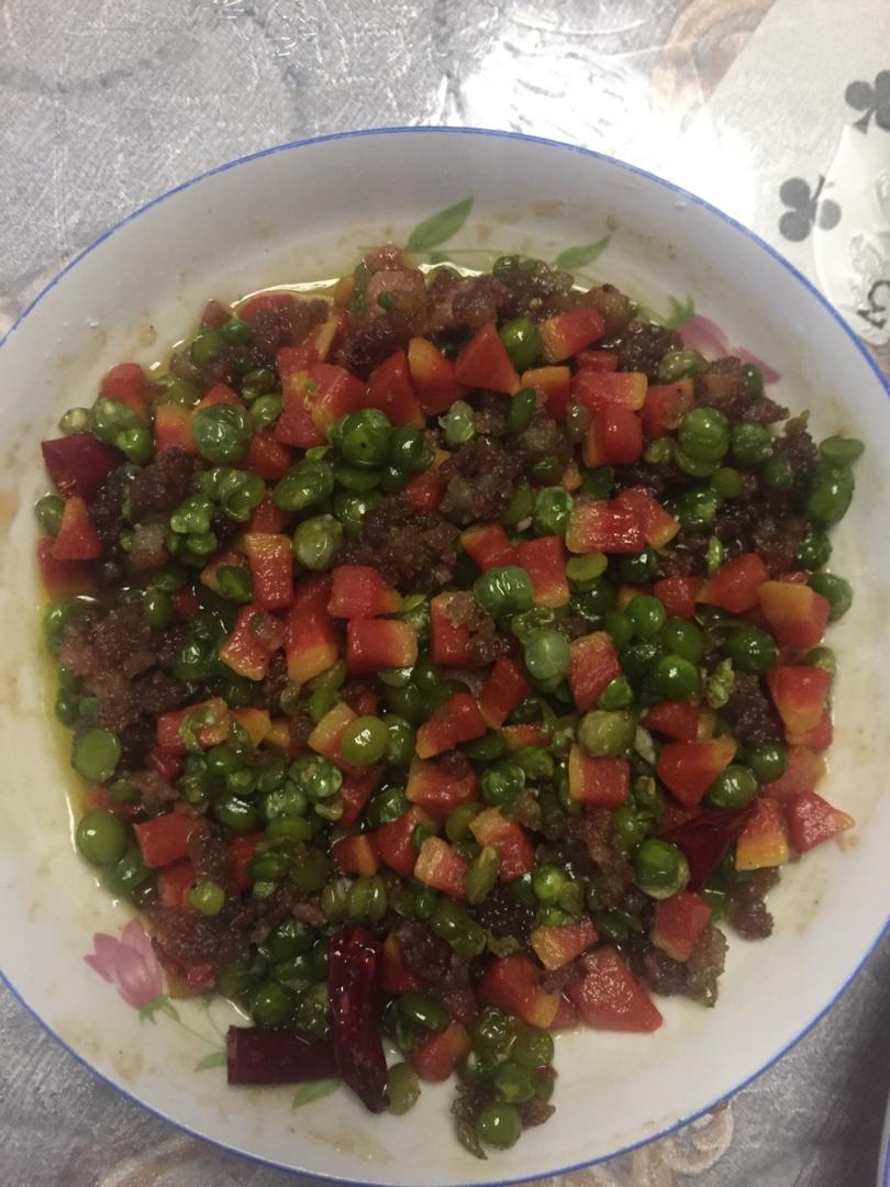 豌豆炒肉末