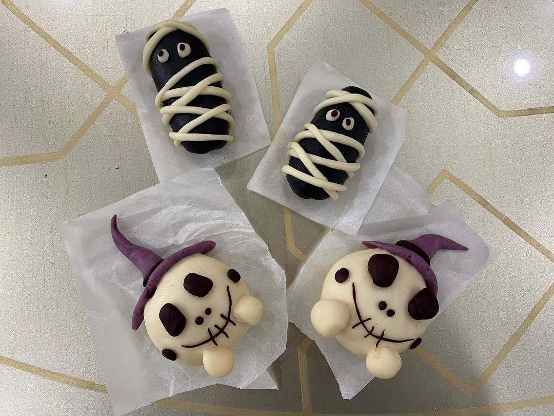 可爱造型馒头 万圣节快乐🎃不给糖就捣蛋👻