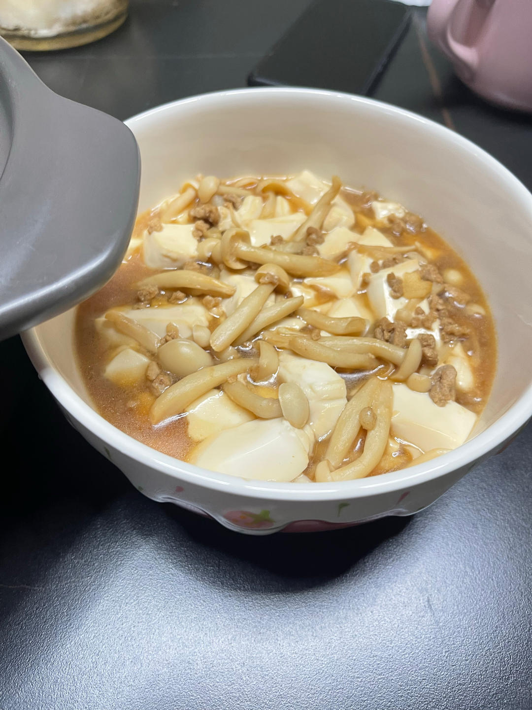 白玉菇烧豆腐