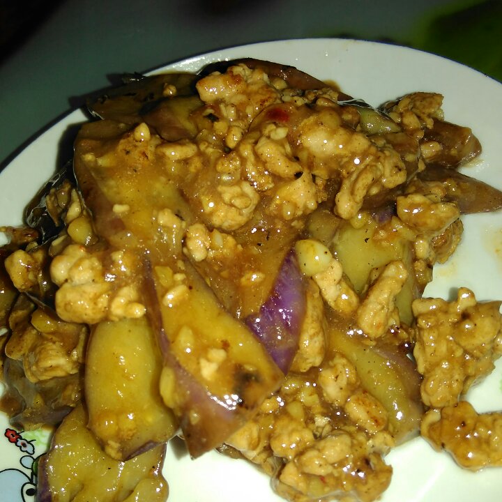 红烧肉沫茄子
