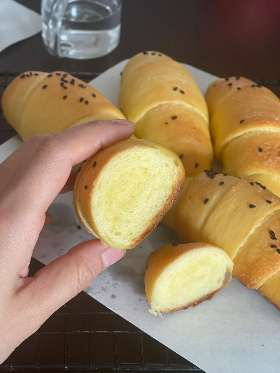 牛奶面包卷【3月北鼎烤箱食谱】
