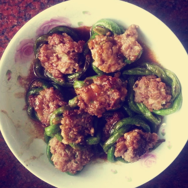 豇豆酿肉