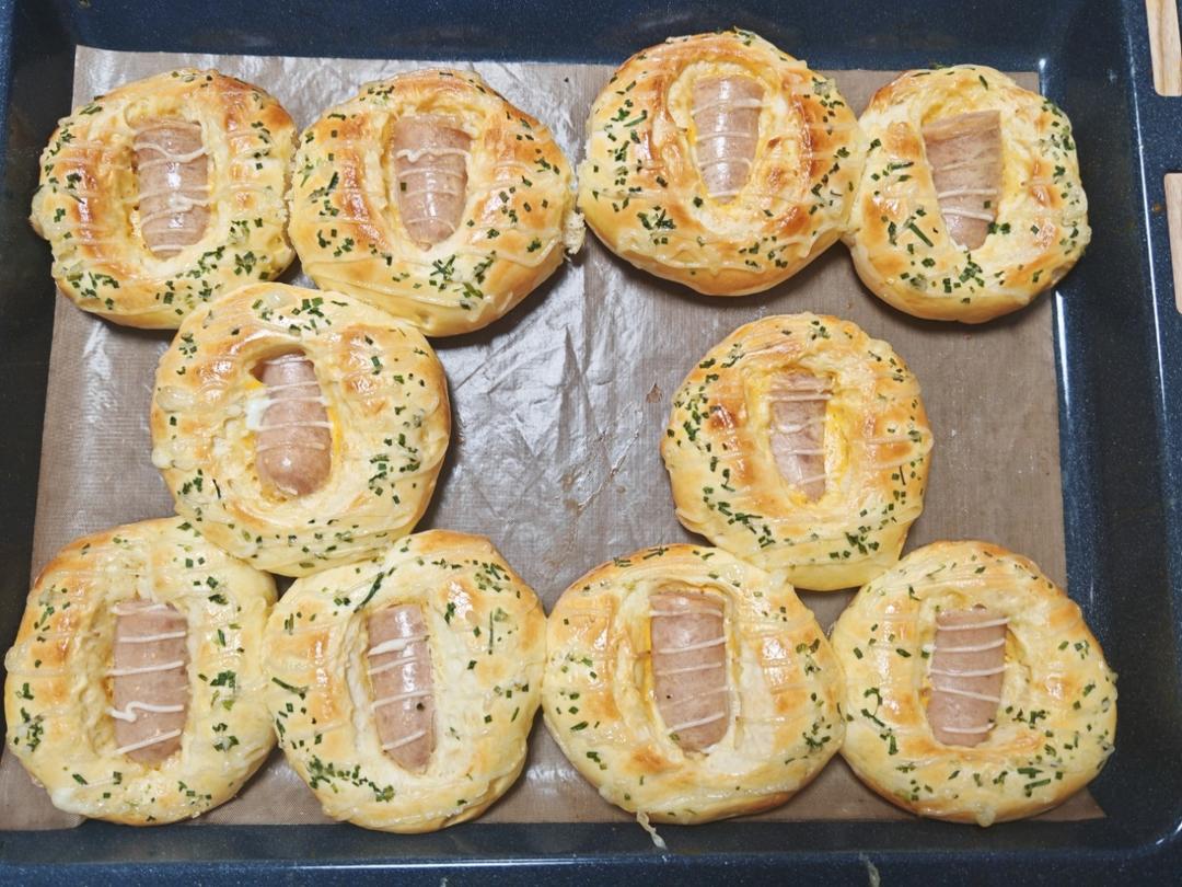 香葱火腿肉松面包