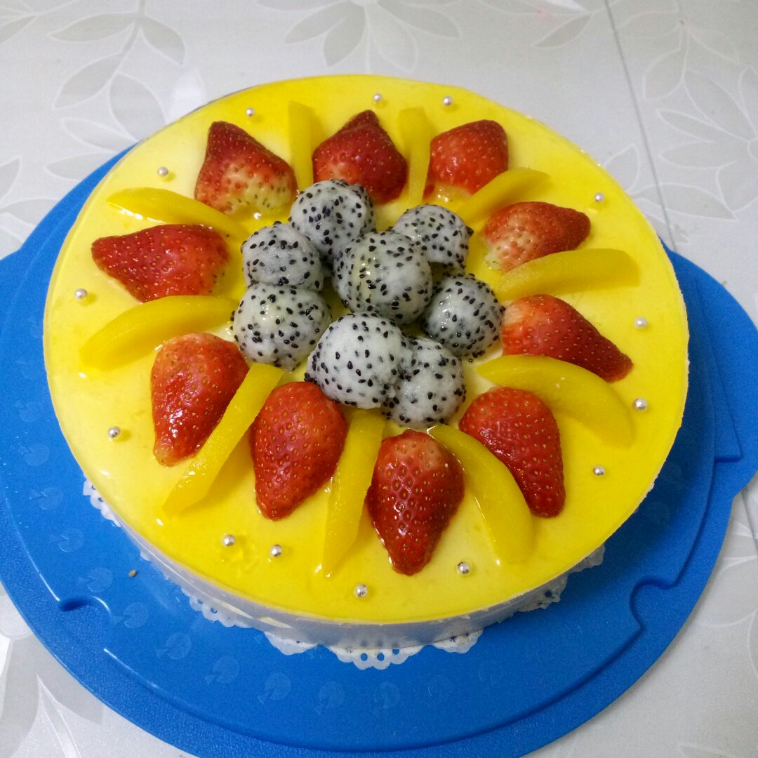 芒果酸奶慕斯加镜面 （8寸）