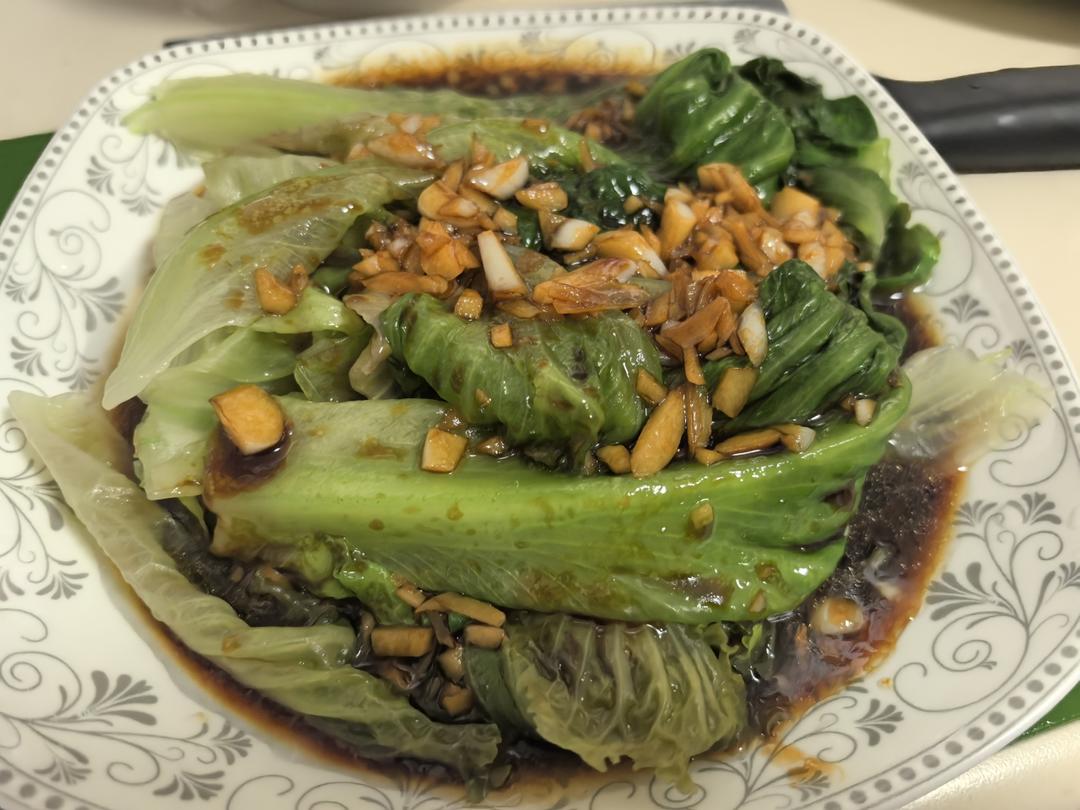 一点不输饭店的白灼罗马生菜