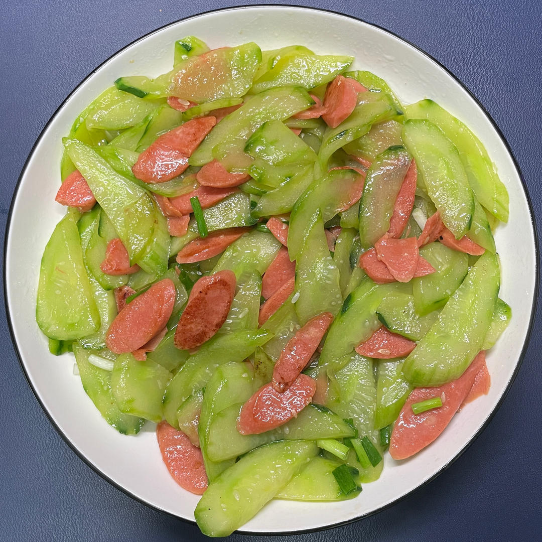 火腿肠炒黄瓜