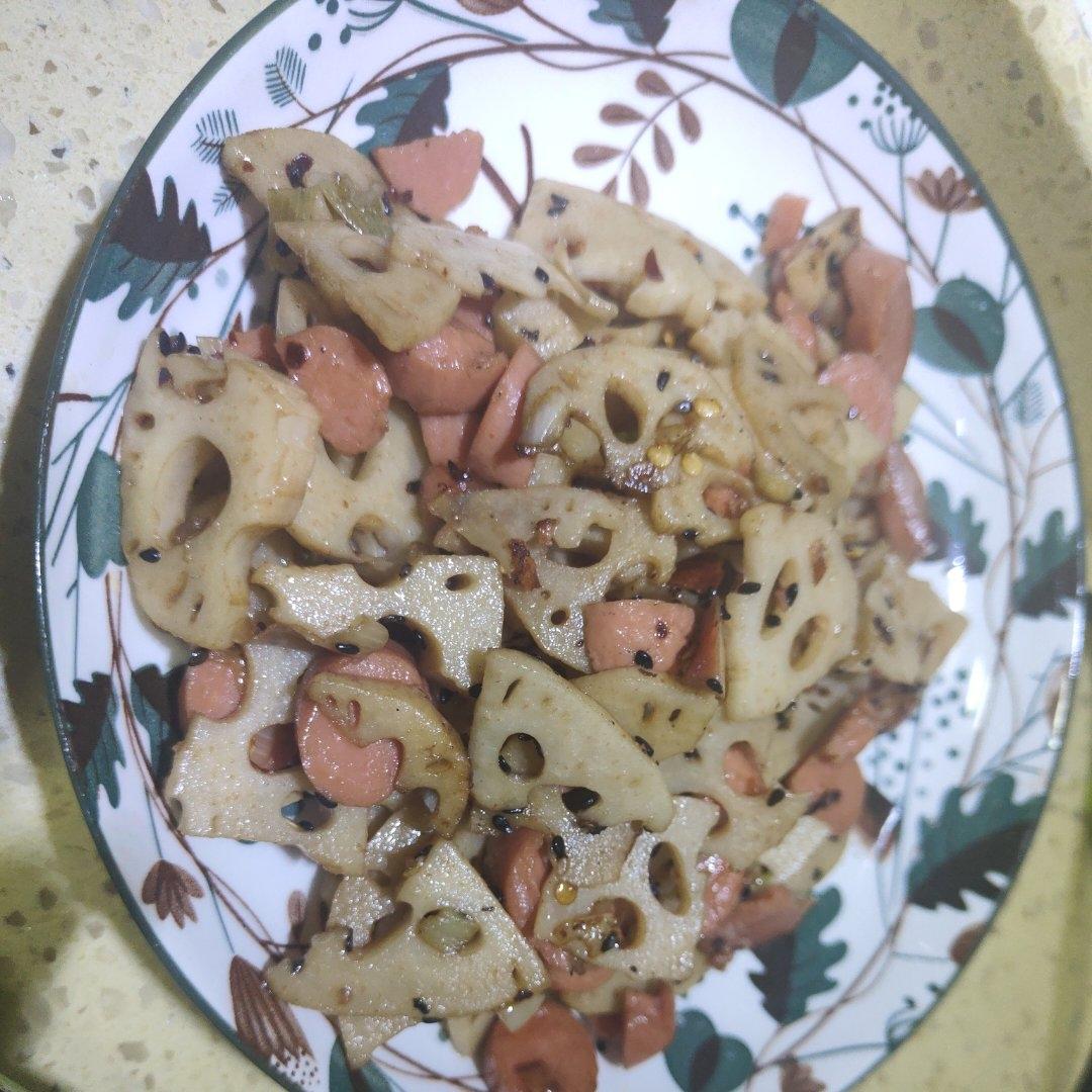 孜然藕片火腿肠