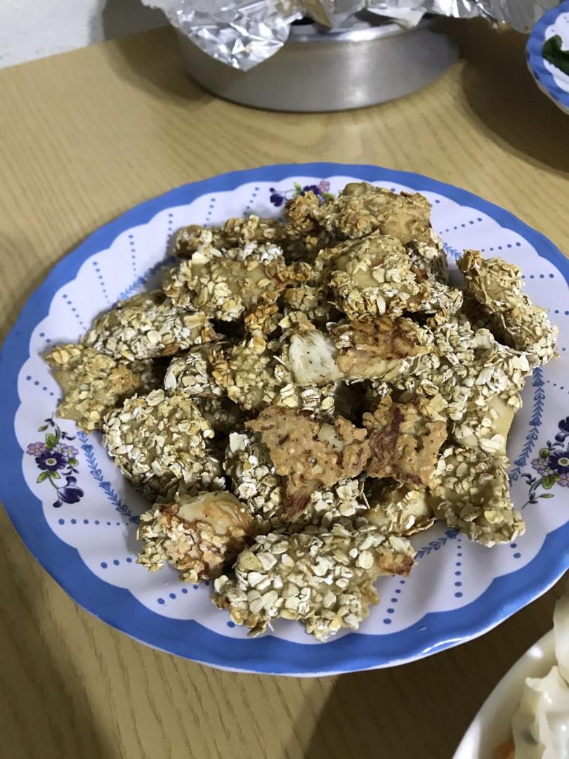无油燕麦鸡米花（低脂健身小零食）