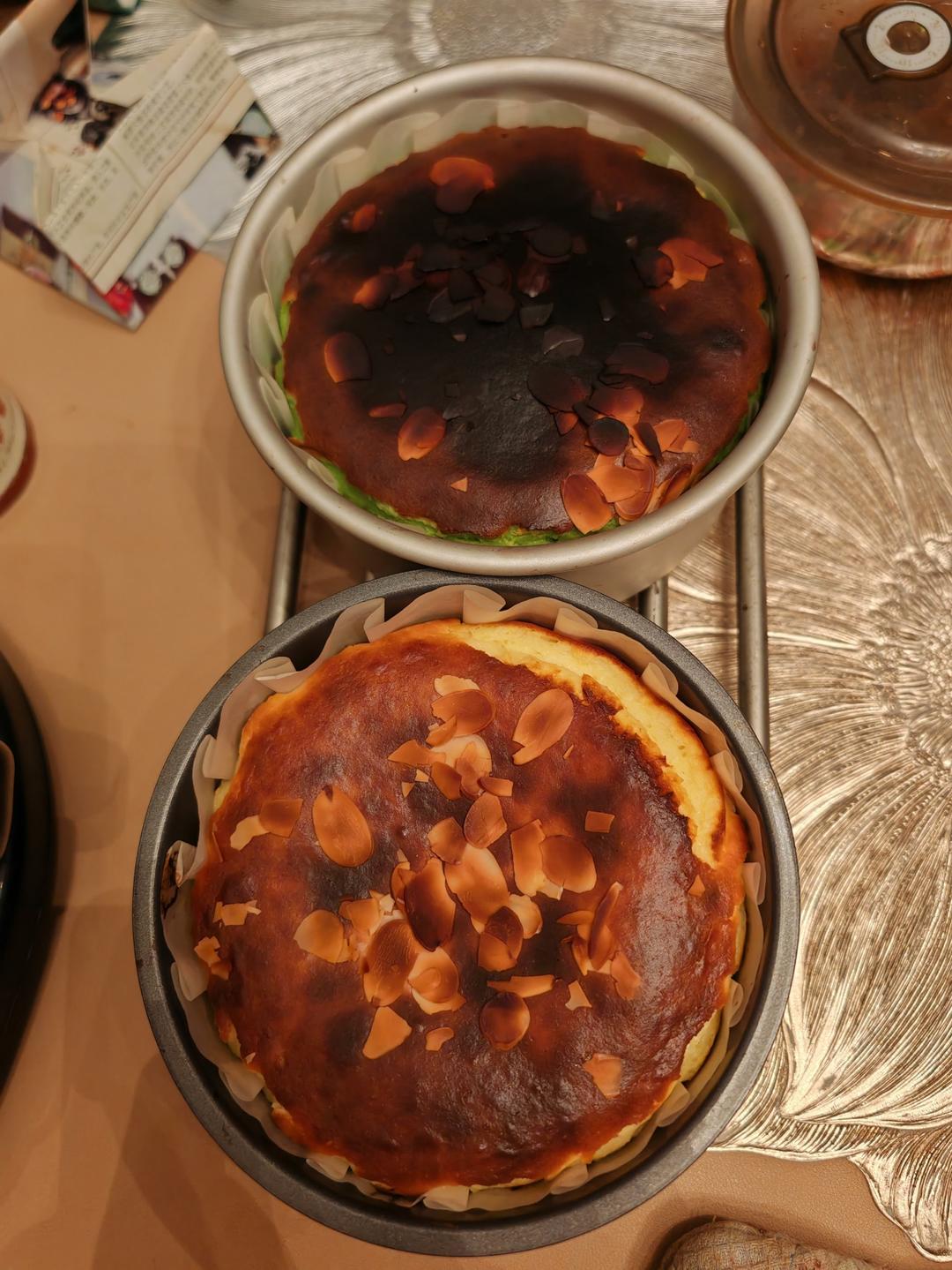 搅一搅就成功的开心果巴斯克芝士蛋糕！