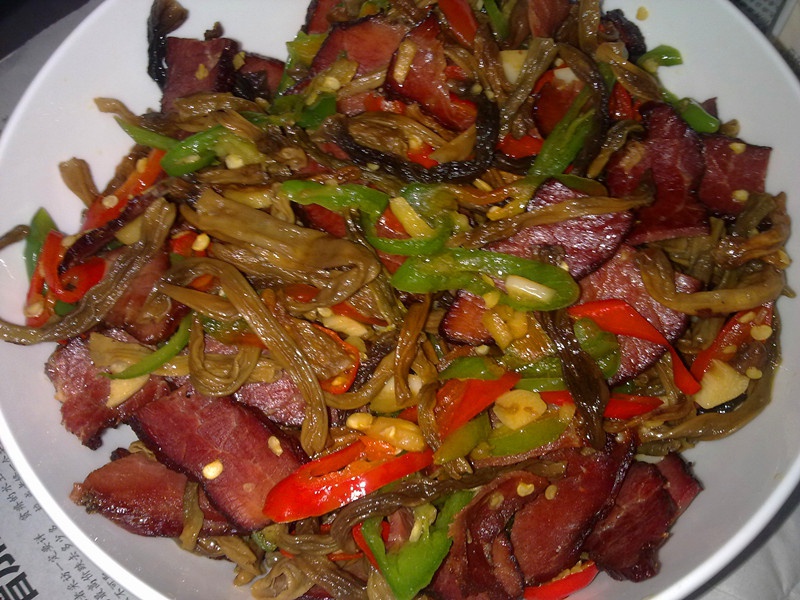 干豆角炒腊肉