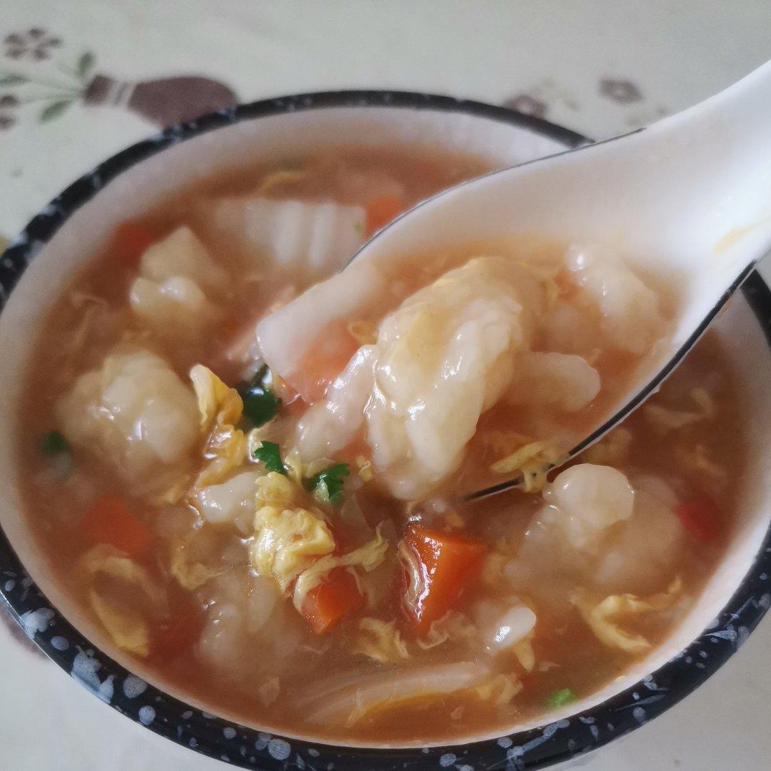 麻麻念做的简单早餐疙瘩汤