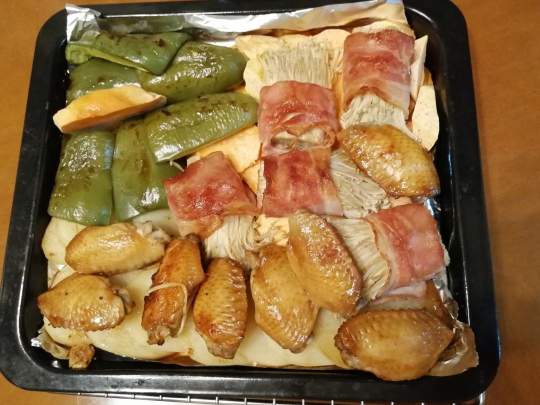 健康低脂烤箱版家庭烧烤｜#Healthymeals# （附照烧鸡肉大葱串做法）