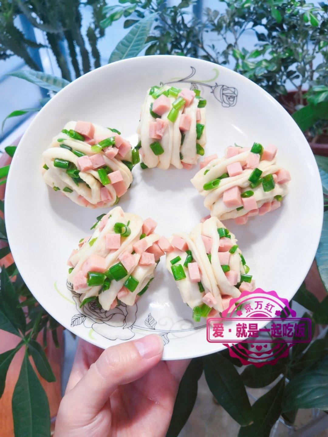 快手花卷，传统咸味中式面点