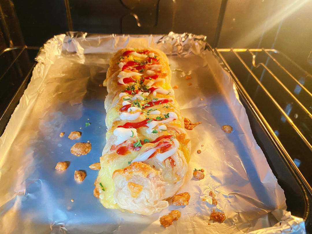 不早起不费妈的小学生早餐：手抓饼火腿酥